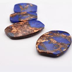 Assembled Bronzite and Lapis Lazuli Graduated Beads Strands&nbsp;G-P297-S01