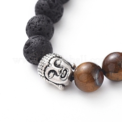 Unisex Adjustable Nylon Thread Braided Bead Bracelets&nbsp;BJEW-JB05010-04