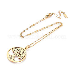 304 Stainless Steel Pendant Necklaces&nbsp;NJEW-T018-58G