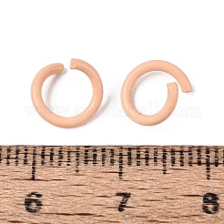 Spray Painted Iron Open Jump Rings&nbsp;IFIN-T017-04B-20