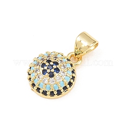 Brass Micro Pave Cubic Zirconia Charms&nbsp;KK-C162-028G