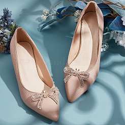 Detachable Alloy Rhinestone Shoe Buckle Clips&nbsp;AJEW-WH0270-311G