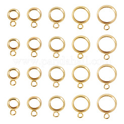 20Pcs 5 Styles 201 Stainless Steel Tube Bails&nbsp;STAS-TADJ0001-04G