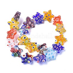 Star Handmade Millefiori Glass Beads Strands&nbsp;LK-R004-78