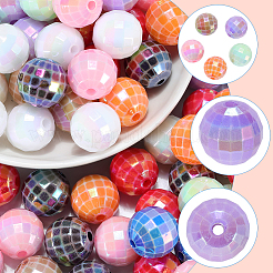100Pcs UV Plating Opaque Acrylic Beads&nbsp;MACR-PA0001-64