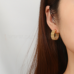 304 Stainless Steel Round Stud Earrings&nbsp;PJ3518-1