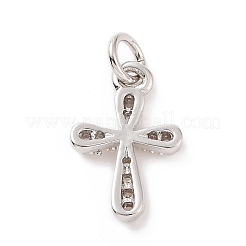 Brass Micro Pave Cubic Zirconia Charms&nbsp;KK-C012-19P