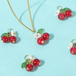 40Pcs Glass Pendants&nbsp;FIND-BBC0004-46