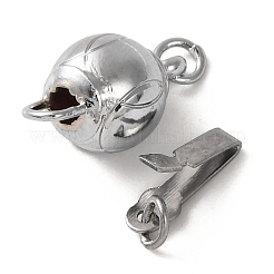 Rack Plating Brass Box Clasps&nbsp;KK-G448-06P-01