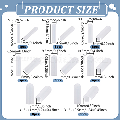 64Pcs 8 Styles Silicone End Caps&nbsp;SIL-NB0001-54