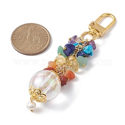 Chakra Natural Mixed Stone Beaded Pendant Decorations&nbsp;HJEW-JM01109