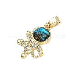 Brass Micro Pave Clear Cubic Zirconia Beads&nbsp;KK-D409-19G