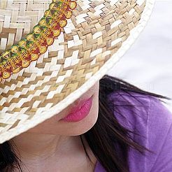 Ethnic Style Embroidery Polyester Lace Trims&nbsp;OCOR-WH0070-20A