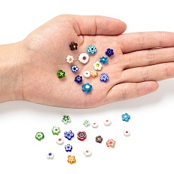 30Pcs Handmade Millefiori Glass Beads&nbsp;LAMP-FS0001-02C