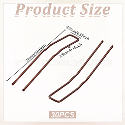 30Pcs Spray Painted 304 Stainless Steel Hair Forks for Women&nbsp;OHAR-GA0001-12A
