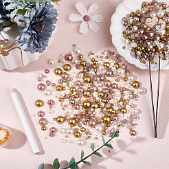 1 Box Half Round Resin & ABS Imitation Pearl Cabochons&nbsp;DIY-CP0012-96B