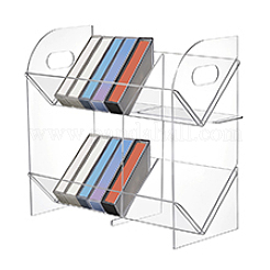 1 Set 2-Tier Acrylic Storage Display Stands for Audio Tapes&nbsp;ODIS-PH0002-08