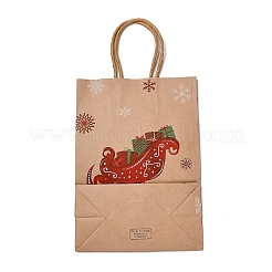 Christmas Theme Hot Stamping Rectangle Paper Bags&nbsp;X1-CARB-F011-02D