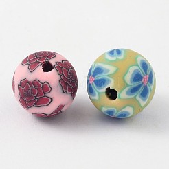 8mm Handmade Polymer Clay Beads&nbsp;X-FM198Y