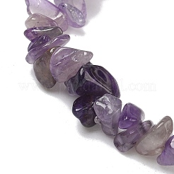Natural Amethyst Chip Beads Stretch Bracelet for Women&nbsp;BJEW-AL00003-02
