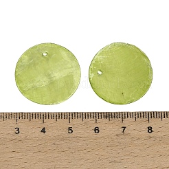 Spray Painted Natural Capiz Shell Pendants&nbsp;SHEL-C010-12