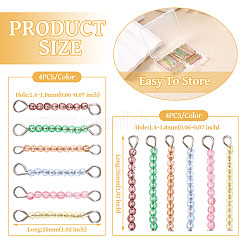 48Pcs 12 Colors Glass Rondelle Beaded Connector Charms&nbsp;PALLOY-TA00138