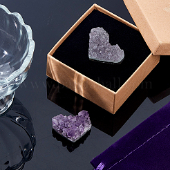 2Pcs 2 Styles Natural Amethyst Sculpture Display Decorations&nbsp;DJEW-DC0001-12