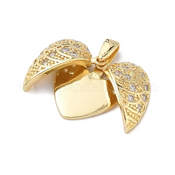 Brass Micro Pave Cubic Zirconia Openable Pendants&nbsp;KK-Z143-04G-02