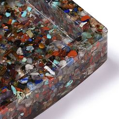 Resin with Natural Mixed Stone Chip Stones Ashtray&nbsp;DJEW-F015-04A
