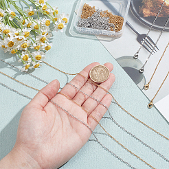 20Pcs 2 Style 304 Stainless Steel Cable Chain Necklaces Set&nbsp;MAK-NB0001-19