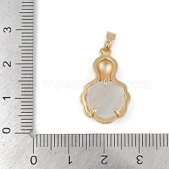 Brass Micro Pave Clear Cubic Zirconia Pendants&nbsp;ZIRC-M001-12G