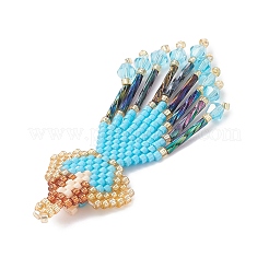 Glass Seed Beaded Angel Pendants&nbsp;PALLOY-MZ0089296-01