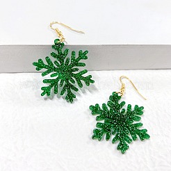 Snowflake Acrylic Glitter Powder Dangle Earrings&nbsp;FS-WGC8E2D-02