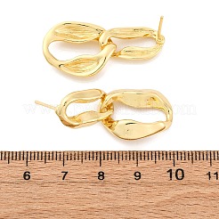 Nuggets Brass Dangle Stud Earrings&nbsp;EJEW-R025-13G