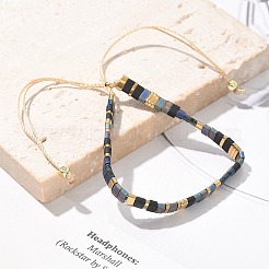Vintage Ethnic Style Adjustable Glass Tila Beaded Handmade Slider Bracelets for Women&nbsp;ZN9527-2