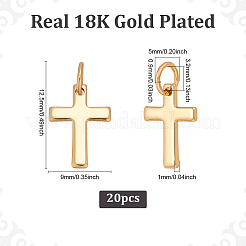 20Pcs Brass Pendants&nbsp;ZIRC-ME0003-73