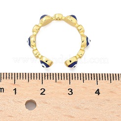 Brass Micro Pave Clear Cubic Zirconia Cuff Rings&nbsp;RJEW-C100-21G