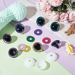 20 Sets 5 Colors ABS Plastic Safety Craft Eye&nbsp;DIY-GA0002-76