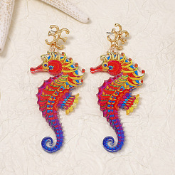 Ocean Acrylic & Alloy Dangle Earrings for Women&nbsp;WG27996-01