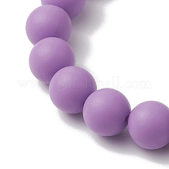 Christmas Theme 9mm Round Silicone Beaded Stretch Bracelets&nbsp;BJEW-JB10879
