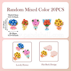 20Pcs Opaque Resin Cabochons&nbsp;CRES-TA0001-85