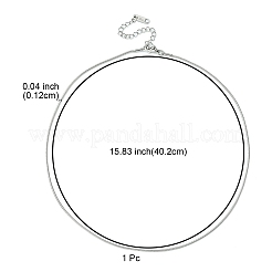 304 Stainless Steel Round Snake Chain Necklace for Men Women&nbsp;NJEW-YW0001-13