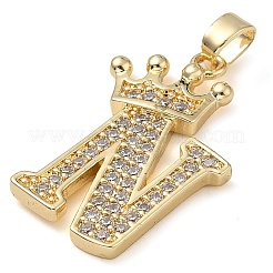 Rack Plating Brass Micro Pave Cubic Zirconia Pendants&nbsp;KK-D535-01N-RS