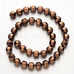 Electroplate Non-magnetic Synthetic Hematite Bead Strands&nbsp;G-F300-30-08