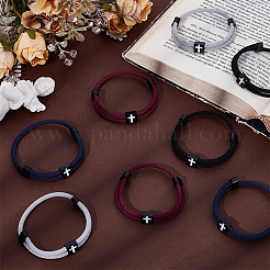 8Pcs 4 Colors Braided Rope Polyester Cord Bracelets&nbsp;BJEW-UN0001-55