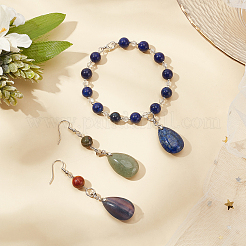10Pcs 10 Style Natural & Synthetic Gemstone Pendants&nbsp;G-NB0002-57
