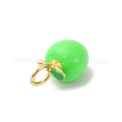 Brass Enamel Charms&nbsp;KK-Q098-33G-B