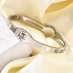 304 Stainless Steel Hinged Enamel Bangles for Women&nbsp;BJEW-F474-41P