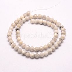 Natural Howlite Beads Strands&nbsp;G-E380-08-4mm