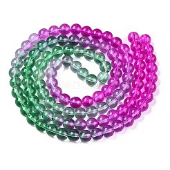 Baking Paint Transparent Glass Beads&nbsp;DGLA-M001-8mm-06